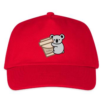 Koala Needs Coffee - Kids’ Baseball Cap - red - Front