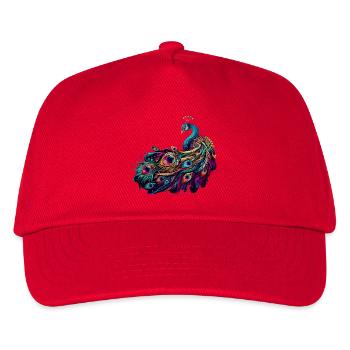 Pfau - Kinder Basecap - Rot - Vorne
