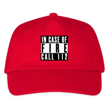 Feueralarm Notruf Design - Kinder Basecap - Rot - Vorne