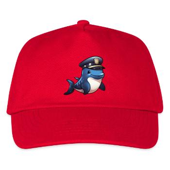 Police Whale - Kids’ Baseball Cap - red - Front