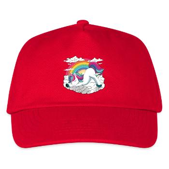 Yogicorn Unicorn in Yoga Flow - Unicorn Meditation - Kids’ Baseball Cap - red - Front