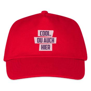 Cool, Du auch hier - Kinder Basecap - Rot - Vorne