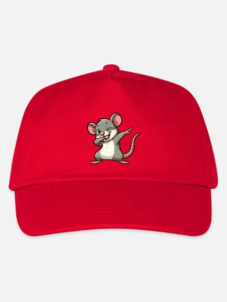 Ratte und Maus Dabbing Cartoon - Kinder Basecap - Rot