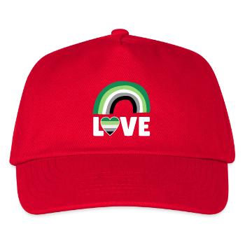 Aromantik, Aromatisch, Bogen - Kinder Basecap - Rot - Vorne