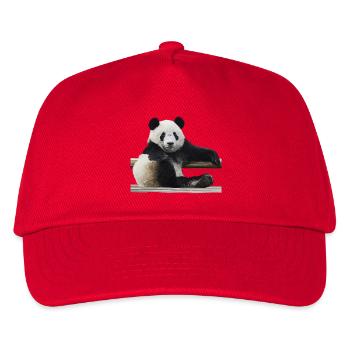 Panda - Kinder Basecap - Rot - Vorne