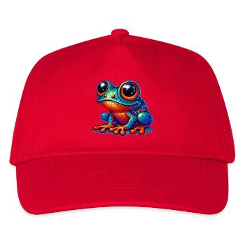 Frosch - Kinder Basecap - Rot - Vorne