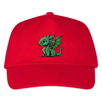 Drache - Kinder Basecap - Rot - Vorne