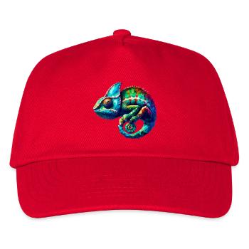 Polygonal Chameleon - Kids’ Baseball Cap - red - Front