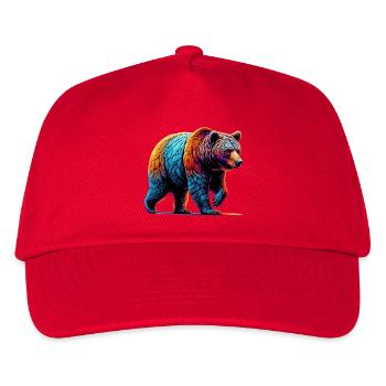 Bär - Kinder Basecap - Rot - Vorne
