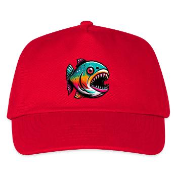 Piranha - Kinder Basecap - Rot - Vorne