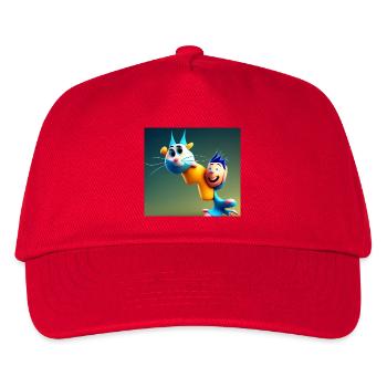 Autistic Art - I Love My Blue Cat - Kids’ Baseball Cap - red - Front