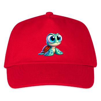 Schildkröte - Kinder Basecap - Rot - Vorne