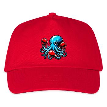 Krake - Kinder Basecap - Rot - Vorne