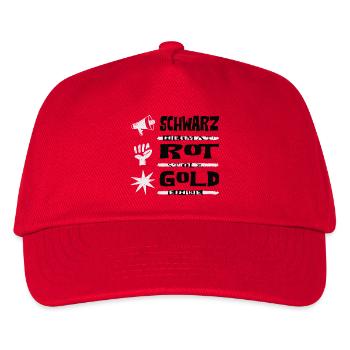 Schwarz Rot Gold - Kinder Basecap - Rot - Vorne