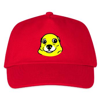 Ängstlicher Hund im Pop Art Stil - Kinder Basecap - Rot - Vorne