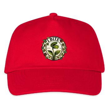 Illustration des veganen Pflanzenwachstums - Kinder Basecap - Rot - Vorne