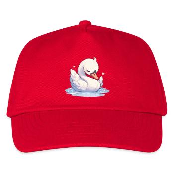 Schwäne Schwan - Kinder Basecap - Rot - Vorne
