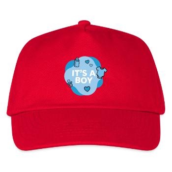 It's a Boy Baby baby shower - Kids’ Baseball Cap - red - Front