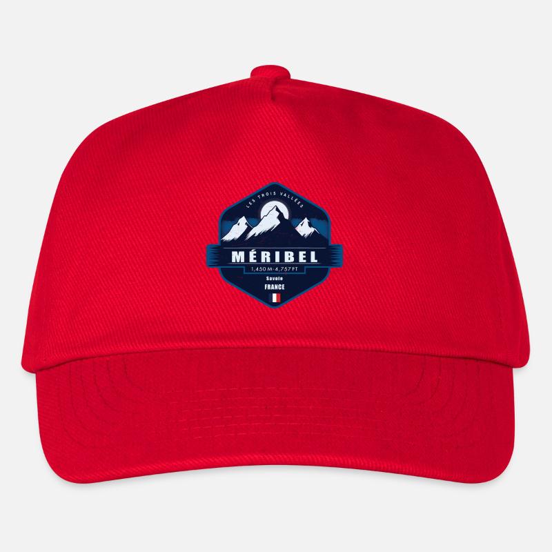 Meribel, Les Trois Vallées , Frankreich - Kinder Basecap - Rot