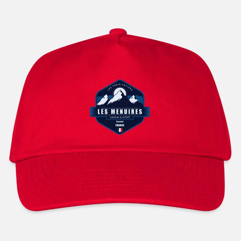 Les Menuires, Les Trois Vallées, Frankreich - Kinder Basecap - Rot