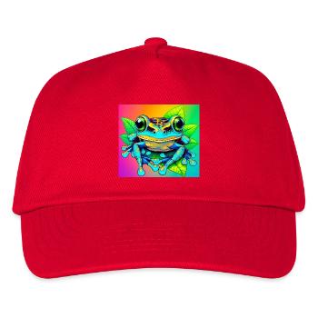 Frosch - Kinder Basecap - Rot - Vorne