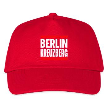 Berlin Kreuzberg Bold Typografie - Kinder Basecap - Rot - Vorne