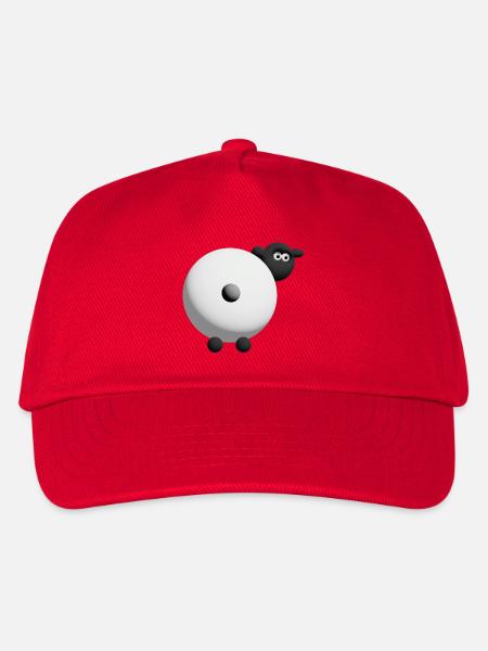 Schaf 3D Kuschel-Design - Kinder Basecap - Rot