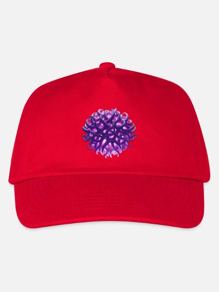 lila Tentakel-Kugel - Kinder Basecap - Rot