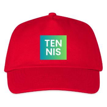 Tennis Gradient Typography - Kids’ Baseball Cap - red - Front