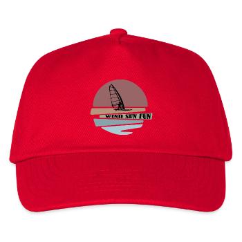 Windsurf coucher de soleil Fun Design - Casquette de baseball Enfant - rouge - Devant