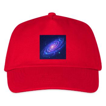 Neon Galaxie Spiral Kristalle - Kinder Basecap - Rot - Vorne