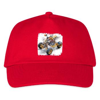 Quad Bike CAD Blueprint Design - Kids’ Baseball Cap - red - Front