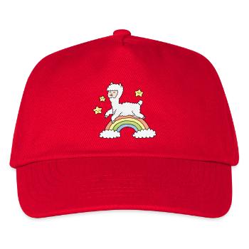 Alpaca Rainbow Dream - Kids’ Baseball Cap - red - Front
