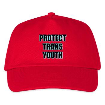 Protect Trans Youth - transgender memorial day - Kids’ Baseball Cap - red - Front