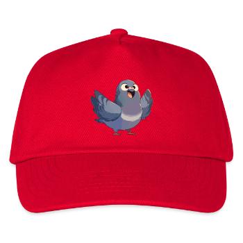 Tauben Taube - Kinder Basecap - Rot - Vorne