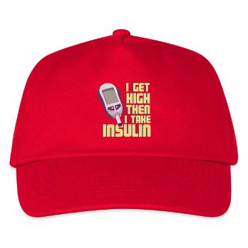 Je me sens défoncé puis je prends de l’insuline, drôle de diabète, art - Casquette de baseball Enfant - rouge - Devant