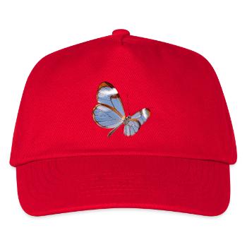 Glasswing Butterfly Transparent Design - Kids’ Baseball Cap - red - Front