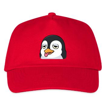 Funny Penguin Cartoon Annoyed Tongue Sticking Out - Kids’ Baseball Cap - red - Front