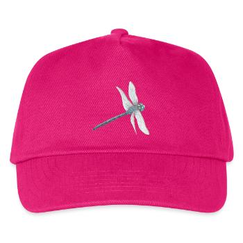 Teal Dragonfly Illustration - Kids’ Baseball Cap - fuchsia - Front