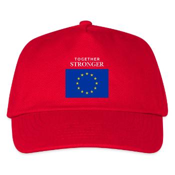 Zusammen stärker EU Flagge - Kinder Basecap - Rot - Vorne