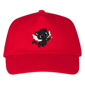 Katzen Amor Cupid Kawaii - Kinder Basecap - Rot - Vorne
