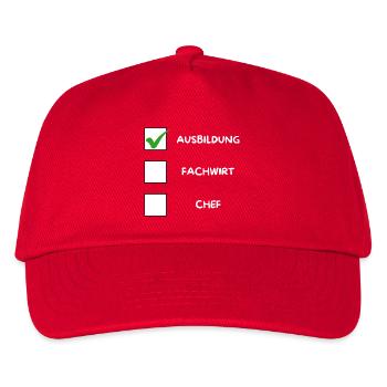 AZUBI (Fachwirt) Checkliste - Kinder Basecap - Rot - Vorne