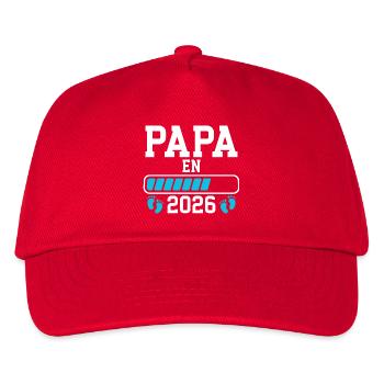 Future dad 2026 birth announcement - Kids’ Baseball Cap - red - Front