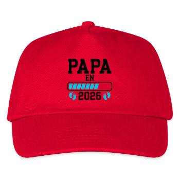 Future dad 2026 birth announcement - Kids’ Baseball Cap - red - Front