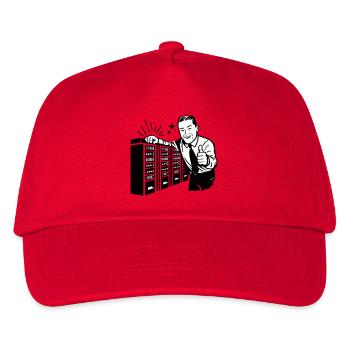 Rétro IT Admin Smiling – Support technique vintage - Casquette de baseball Enfant - rouge - Devant