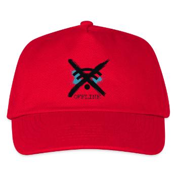 Chronically Offline -Digital Detox Art by Free Art - Kids’ Baseball Cap - red - Front