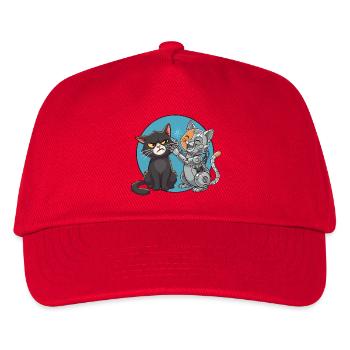 Chat and Robot - Kids’ Baseball Cap - red - Front