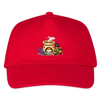 Lavendelduft Kerzenwärmer Set - Kinder Basecap - Rot - Vorne