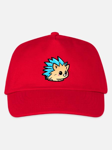 Dessin animé mignon de Kawaii Hedgehog Doodle - Casquette de baseball Enfant - rouge