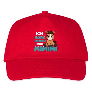 Ich Höre Immer Nur Ein Mimimi Pferd - Kinder Basecap - Rot - Vorne